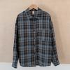Women's Vintage Plaid Shirt Loose Lapel Long Sleeve Blouse Casual Streetwear Pocket Shirt Jacket Spring Autumn Oversized Top