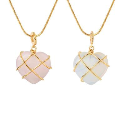 2 Pcs Birth Stone Heart Necklace Girls Diamond Castle Necklace for Teen Girls