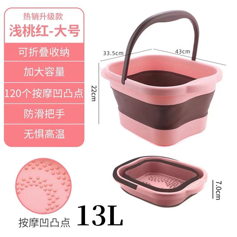 Foot Soaking Bucket Easy Hold Folding Fine Home Massage Deep Bucket Knee Foot Bathtub Size Space-saving Plastic Foot Washing Bucket