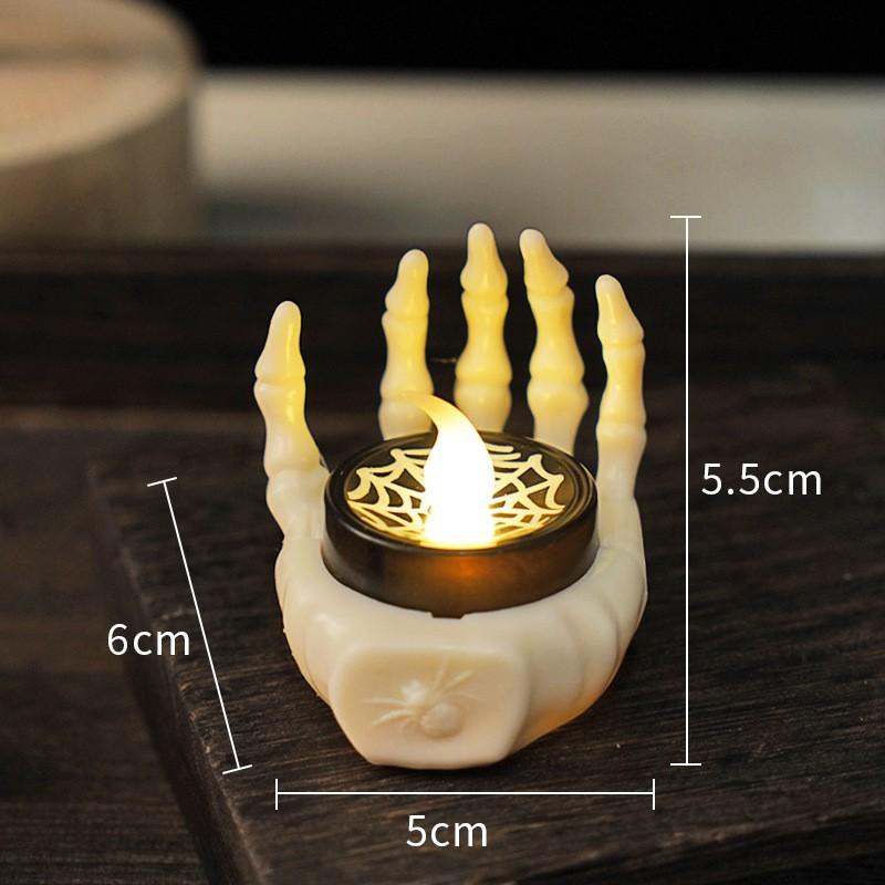 Halloween Skull Hand Candle Light Easter Ghost Hand Decoration Prop Light Creative Atmosphere Ornament Night Light