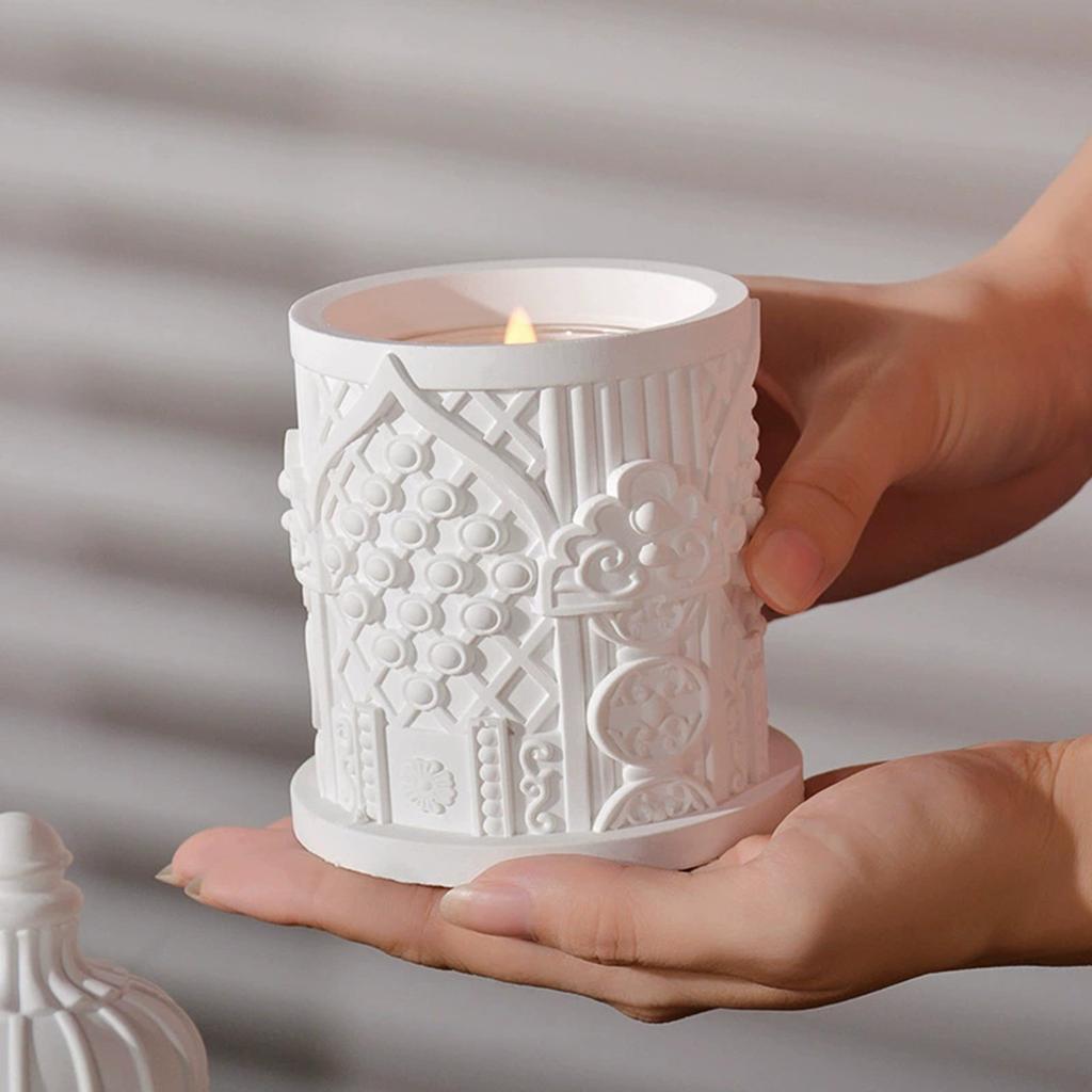 Silicone Mould for Candle Making and Resin Art Castles Memories Storage Cup Crafting Nordic Designs Home Decoration