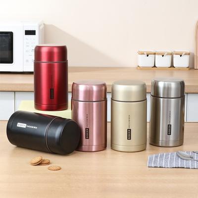 1Pc Thermo Mug Vacuum Flask Stainless Steel 350ML 500ML Mini Lunch Box with Hot Food Container 3 Colors