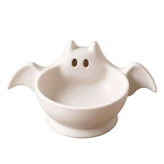 Decorative Snack Tray Halloween Bat Shaped Storage Bowl, Cute Candy Tray, Spooky Home Festive Table Centerpiece Tabletop Ornament, Multifunctional
