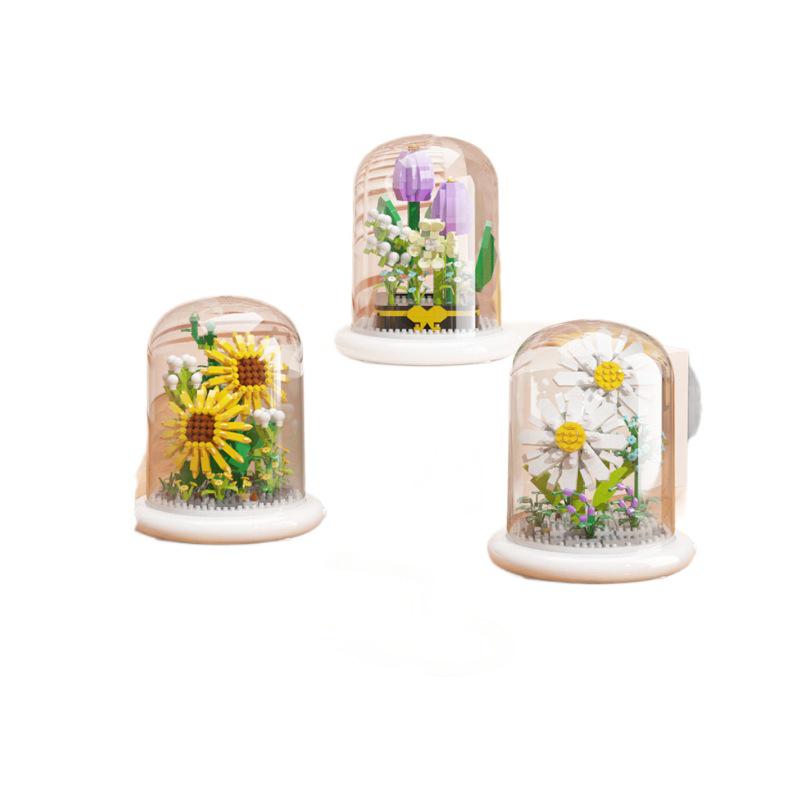 M1096 Jihui Sunflower Building Blocks - Compatible with Lego, Educational Toy for Kids, Ideal Gift for Boys and Girls