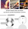Wired Stereo Earphones with Adjustable Clear Sound Leak Compatible with Multiple Devices Earphones, Microphone, Volume, Lightweight, Calls,