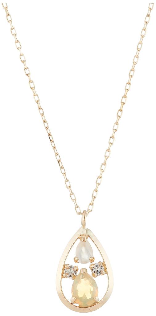 Estelle October Birthstone Opal Drop Necklace in 10K Yellow Gold (Web Exclusive) 0452-7019-0019-0000
