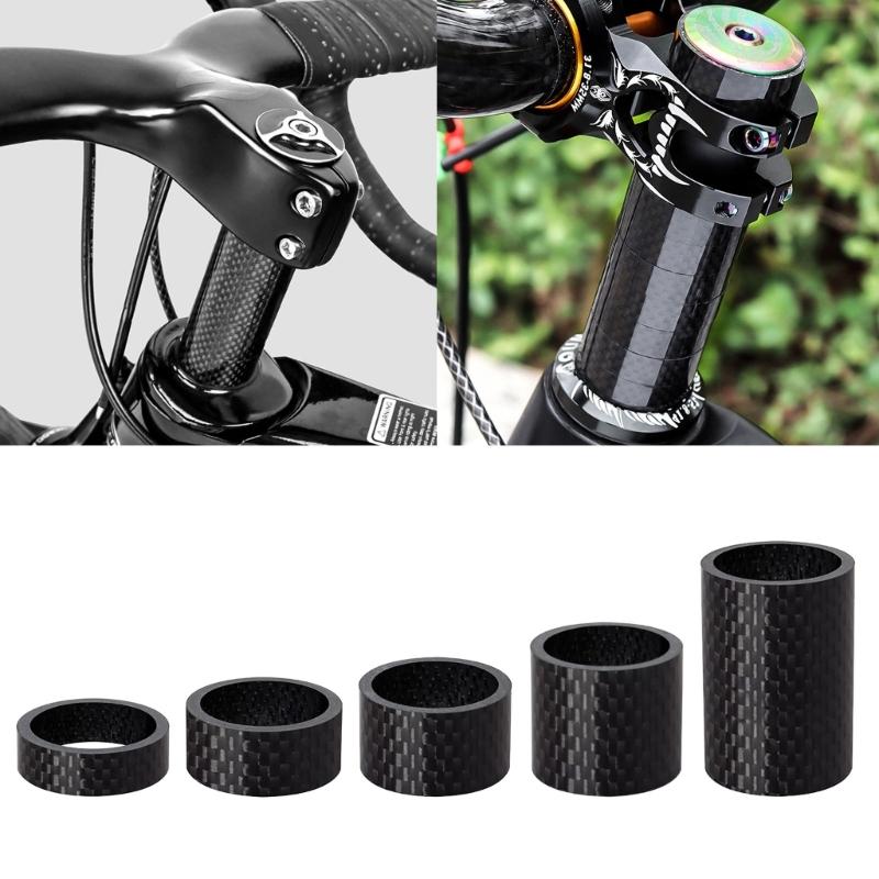 MTB Road Bike Bicycles Carbon Fiber Headset Fork Spacers Road Bike Handlebar Stem Washer Rings Front Fork Bicycles Part