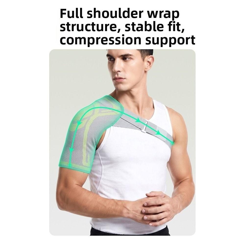 Supporto a Compressione per Spalla Traspirante Assorbi Sudore Sportivo Protezione Spalla Recupero Infortuni