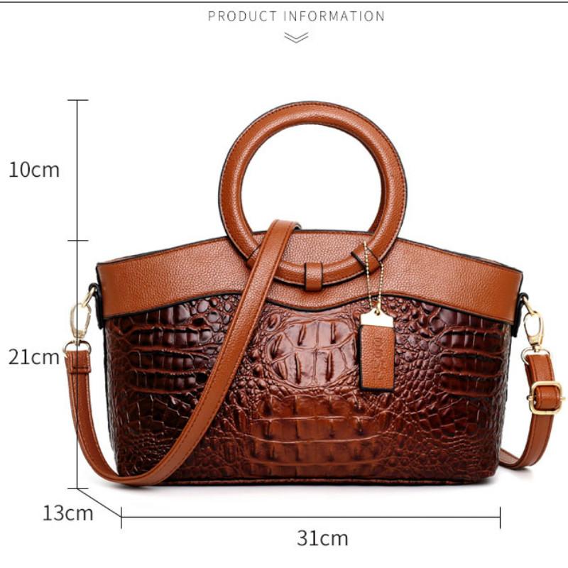 Női Luxus Kézitáskák Női Táskák Designer Crossbody táskák Női krokodil PU bőr kézitáska Női válltáska Retro kézitáska