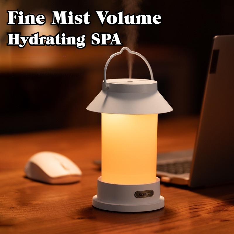 Camping Lantern Portable Air Humidifier Aroma Diffuser Household Quiet Mist Maker for Desk and Outdoor