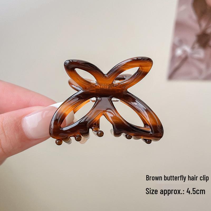 Elegant Acetate Butterfly Claw Clip - Chic Hair Accessory for Updos