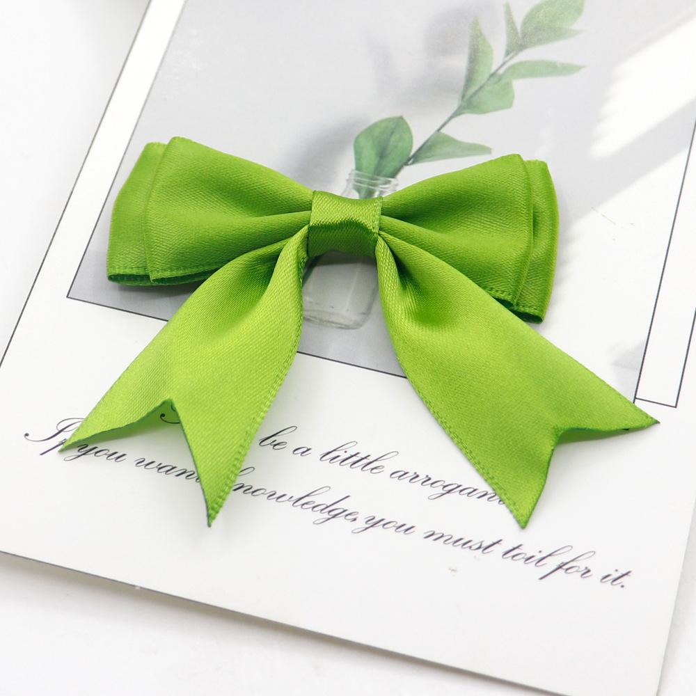 2,5 cm Polyester mit Schwalbenschwanz-Wickelbund Schleife DIY Handgefertigte Blume