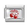 1 Piece 304 Stainless Steel Fashion Red Italian Charm Links For DIY Bracelet Jewelry Making Fit 9mm Rectangle 10mm x 9mm