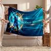 Cristiano Ronaldo Personalized Fleece Blanket With Football Logo, Custom Name Text Soft Warm Home Throw Blanket