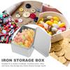 1pcs Large Tinplate Storage Box Multifunctional For Sewing Supplies Craft Tools Travel Keepsake Container Photo Greeting Cards