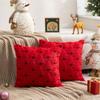 Christmas Pillow Covers Soft Plush Christmas Tree Throw Pillow Cover Winter 3D Soft Jacquard Cushion Cover 45x45CM Decorations