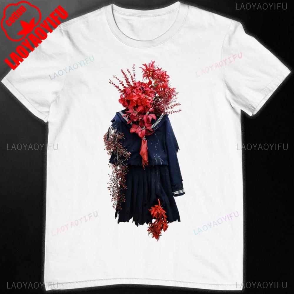 Футболка Silent Hill F Винтажная Унисекс Подарок Футболка Японский Стиль Футболка Silent Hill Последняя Серия Футболка для Геймера Мужчины Женщины Топы S