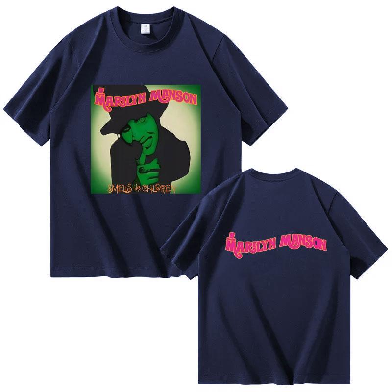 MARILYN UnisexSON Doublesided Printed Tshirt 2025 Unisexs and Womens Gothic Casual Summer Printed 100 Pure Cotton Tshirt