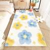 French Style Bedroom Decor Plush Carpet Flower Pattern Carpets for Living Room Fluffy Soft Bedside Rug Thick Washable Floor Mat