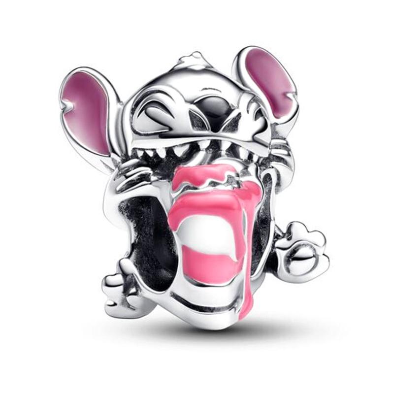 European Style Stitch Charm Beads for Jewelry Making, Pandora Compatible Alloy Enamel Stitch Dangle Charms, DIY Bracelet Necklace Accessories
