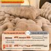 Class A Rabbit Hair Velvet Winter 4-Piece Bedding Set - Thickened Warm Coral Velvet Flannel.
