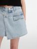 Asymmetric Denim Shorts Skirt for Women High Waist Package Hip A-line Jeans Skirt Blue Casual Female Clothing