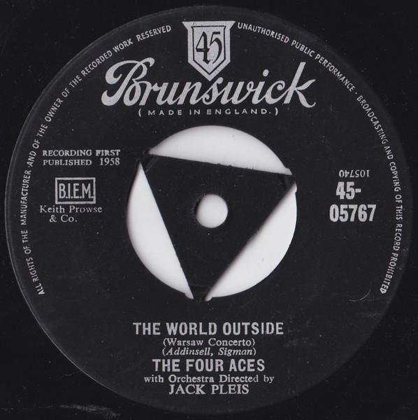 

7inch Record FOUR ACES - The World Outside 4505767 Brunswick 1958 UK Pop Used