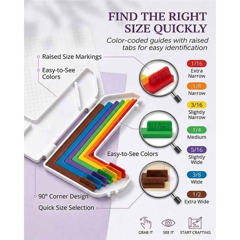J1UL1N Paper Crafting Alignment Guide For Card Making & Scrapbooking Scrapbooking Tools