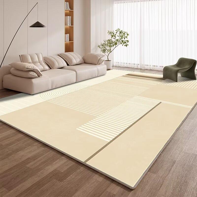 Modern Geometric Carpet Living Room Fashion Simple Style Decoration Soft Large Rugs Bedroom Bedside Non-slip Washable Floor Mats