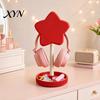 Girly Desktop Accessory Organizer Cute Star Headphone Stand with Storage Tray, 3D Printed PLA Headset Hanger & Desk Macaron Color Organizer,