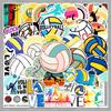 50 Waterproof Volleyball Graffiti Stickers for Sports Equipment, Journals, Cars, and Stationery.