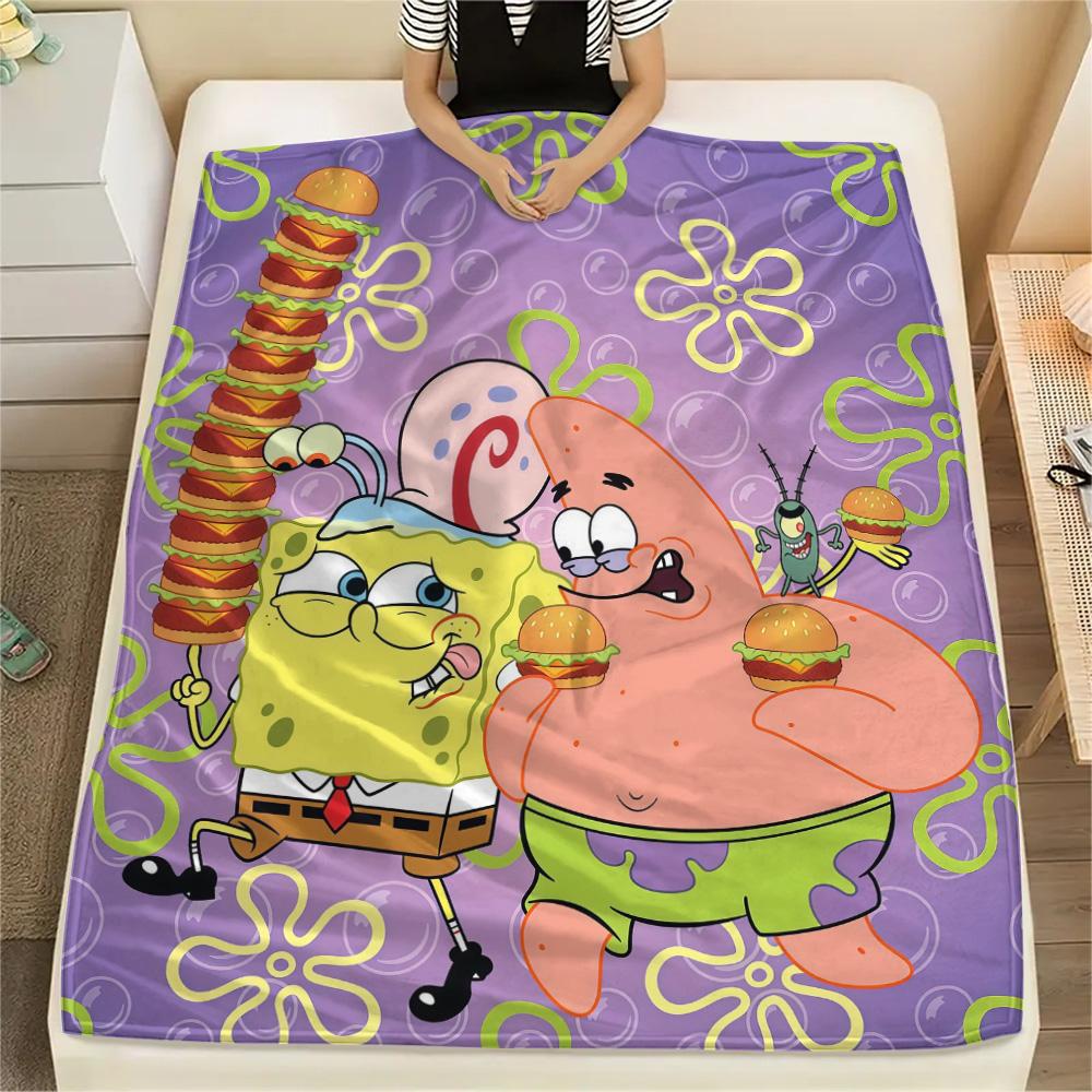 SpongeBob SquarePants3 Flannel Blanket, High Quality Comfortable for All Seasons, Home Decor, Warmth and Comfort