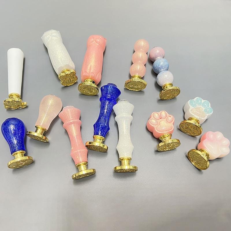 Stamp Handle Resin Mold Sealing Handle Mold Wedding Invitations Wax Seal Stamp Handle Mold for DIY Crafts Crystal
