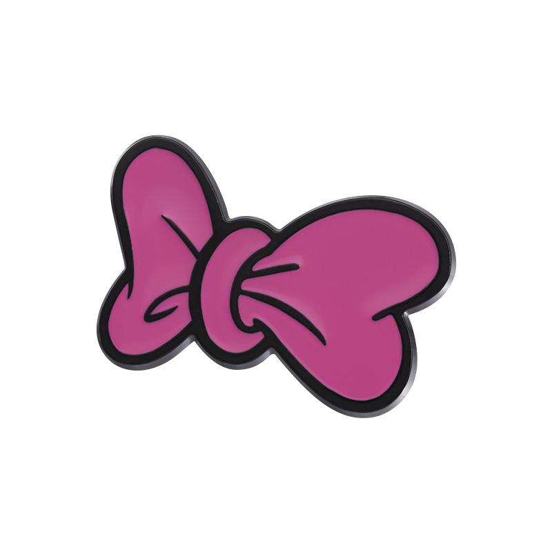 Character Delightful Anime Brooch In Alloy Material With Cute Bow And Lip Inspired Design