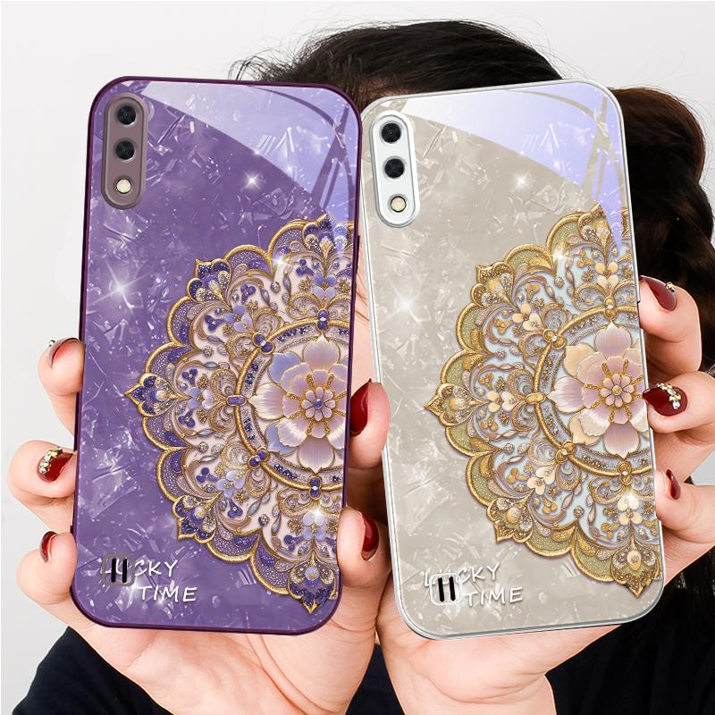 Fragrant Golden Mandala For Samsung A01 02 A03 Core 04 05 A06 10 12 A13 14 5G 15 16 M02 12 Note 8 9 10 20 glass Ultra phone case