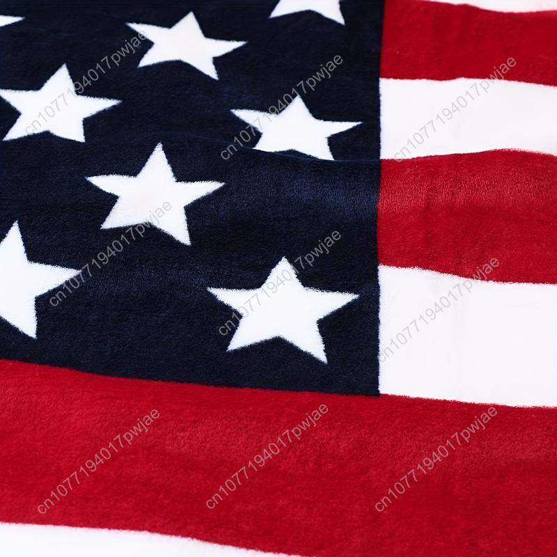 American Flag Print Flannel Blanket-Perfect for Bed Sofa Chair Camping Living Room Custom blankets