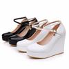2025 Summer New Fashion Thick Bottom Shoes Comfort Women High Heels Round Head Minimally Designed Interior Height Boosting Shoes