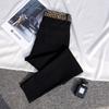 Winter Autumn Leopard Casual High Waist Stretch Plus Size Female Women Pencil Pants Jeans Denim Cropped Trousers