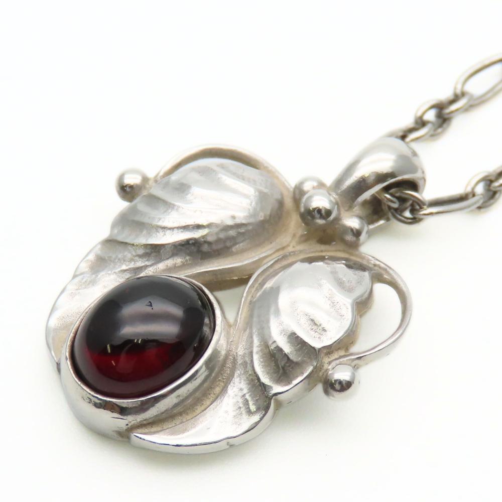 Used Georg Jensen Necklace Heritage 1994 Silver925/garnet 11.1g Silver Natural stone