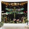 Kids Wildflower Bee Tapestry Cute Moon Phase Botanical Tapestry Wall Hanging for Boys Girls Plant Nature Floral Garden Herbs