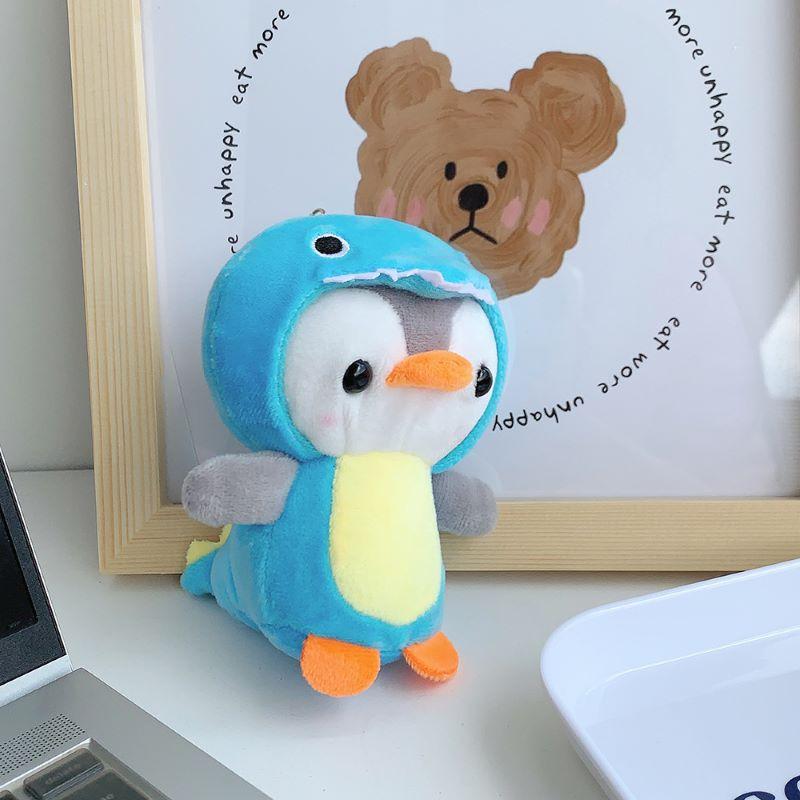 Cute Drag Penguin Plush Animal Bag Keychain Pendant Coin Wallet Car Key Plush Pendant