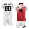 Short Sleeve Two Piece Sports Jersey Set with Geometric Print for Men and Youth Athletic Training Uniforms Teamwear