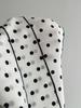 Women's Black & White Polka Dot Spaghetti Strap Lace Tank Top - Sweet & Spicy Spring/Summer Style