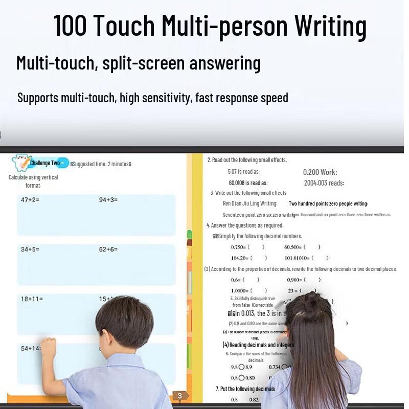 Luobaoi 110-inch Interactive Whiteboard with Dual OS & Cart (CN Version)