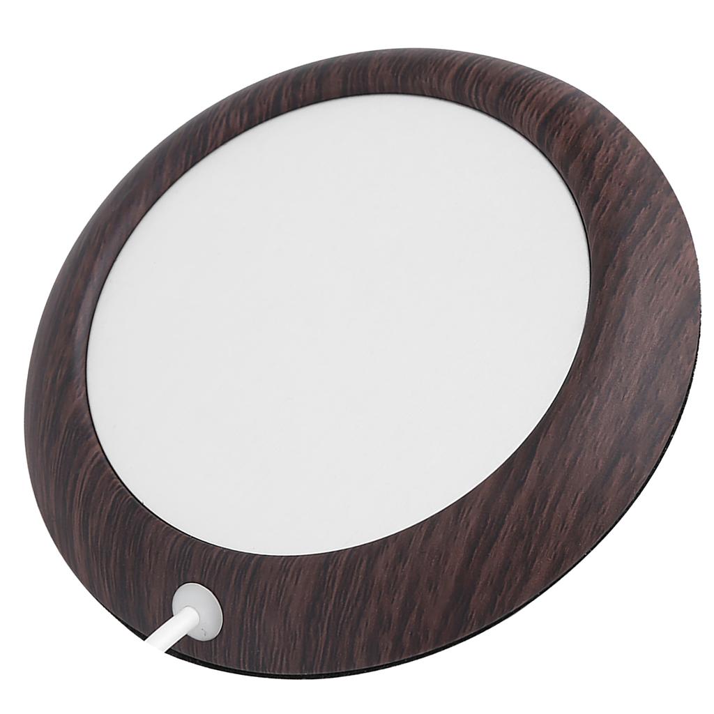 USB Cup Warmer Heat Beverage Mug Mat Office Tea Coffee Heater Pad Dark Wood Grain