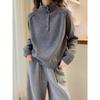 Knitted Sweater Button Design Semi-turtleneck Sweater Women's Fashion Versatile Knitted Sweater Top