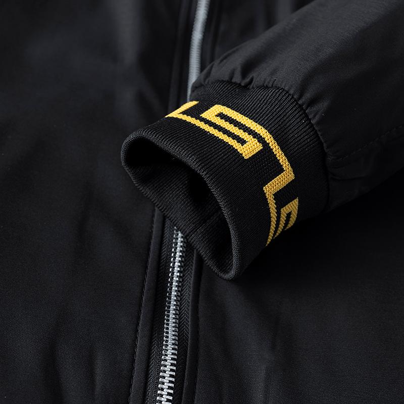 2025 Men's Fashion Trend: Embroidered Black Jacket - European Style