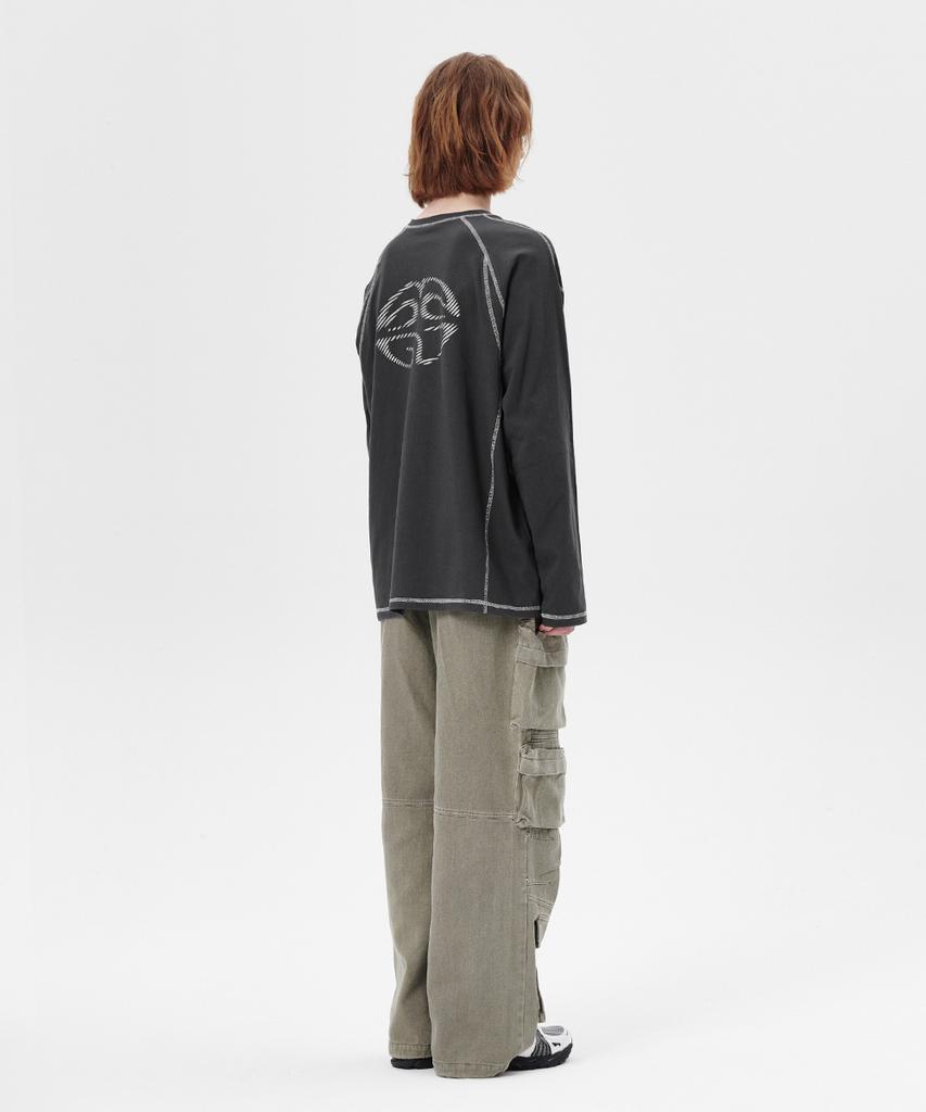 MAHAGRID Overdyed Utility Pant Khaki(Mg2Esmd110A)