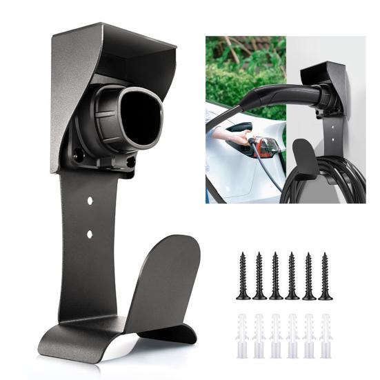 Electric Vehicle Charger Bracket Cable Organizer Stable Strong Load-bearing Simple Installation Wall-Mounted Outdoor Indoor Charger Cable Holder