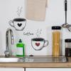 Coffee Cup Wall Sticker Self-Adhesive Removable Bedroom Living Room Hallway Home Decor